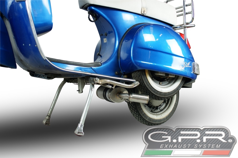GPR exhaust compatible with  Lml Star 200 4T a marce - 4ST with gears 2011-2016, Alluminio, Homologated legal full system exhaust, including removable db killer and catalyst 