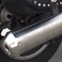 GPR exhaust compatible with  Yamaha Xvs 1300 Midnight Star  2006-2014, Inox Oval Bomb, Homologated legal slip-on exhaust including removable db killer and link pipe 