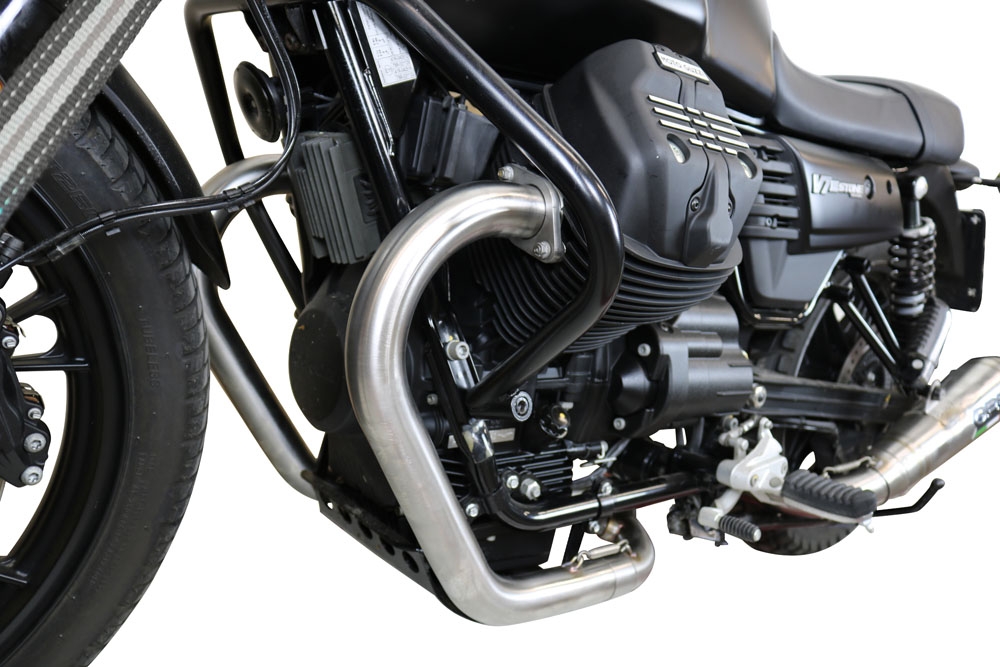 Scarico GPR compatibile con  Moto Guzzi V7 III Special-Stone-Carbon 2017-2018, Vintacone, Scarico completo racing,fornito con collettore specifico, non legale per uso stradale