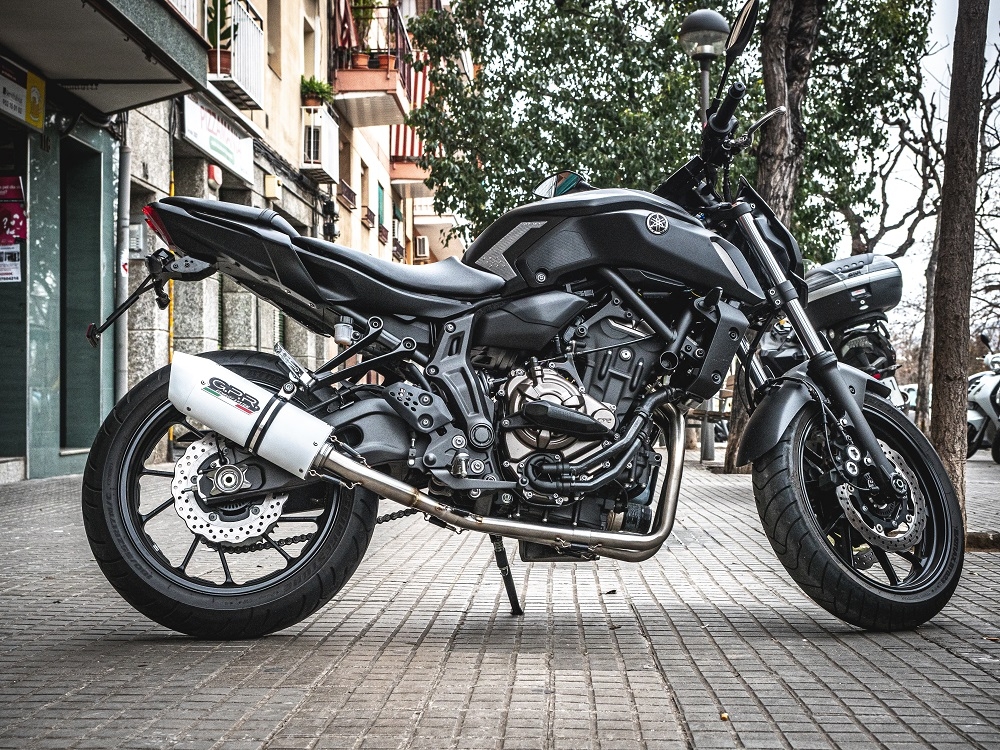GPR exhaust compatible with  Yamaha Mt-07  2017-2020, Albus Evo4, Homologated legal full system exhaust, including removable db killer and catalyst 