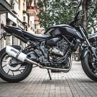 GPR exhaust compatible with  Yamaha Mt-07  2017-2020, Albus Evo4, Homologated legal full system exhaust, including removable db killer and catalyst 