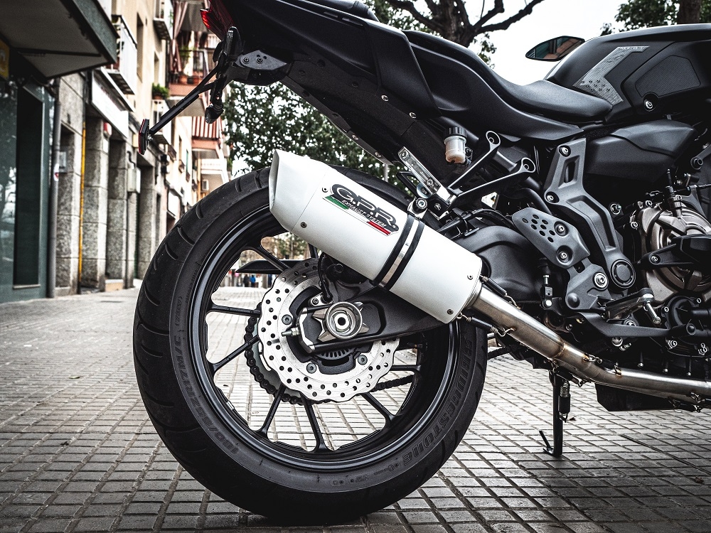GPR exhaust compatible with  Yamaha Mt-07  2017-2020, Albus Evo4, Homologated legal full system exhaust, including removable db killer and catalyst 