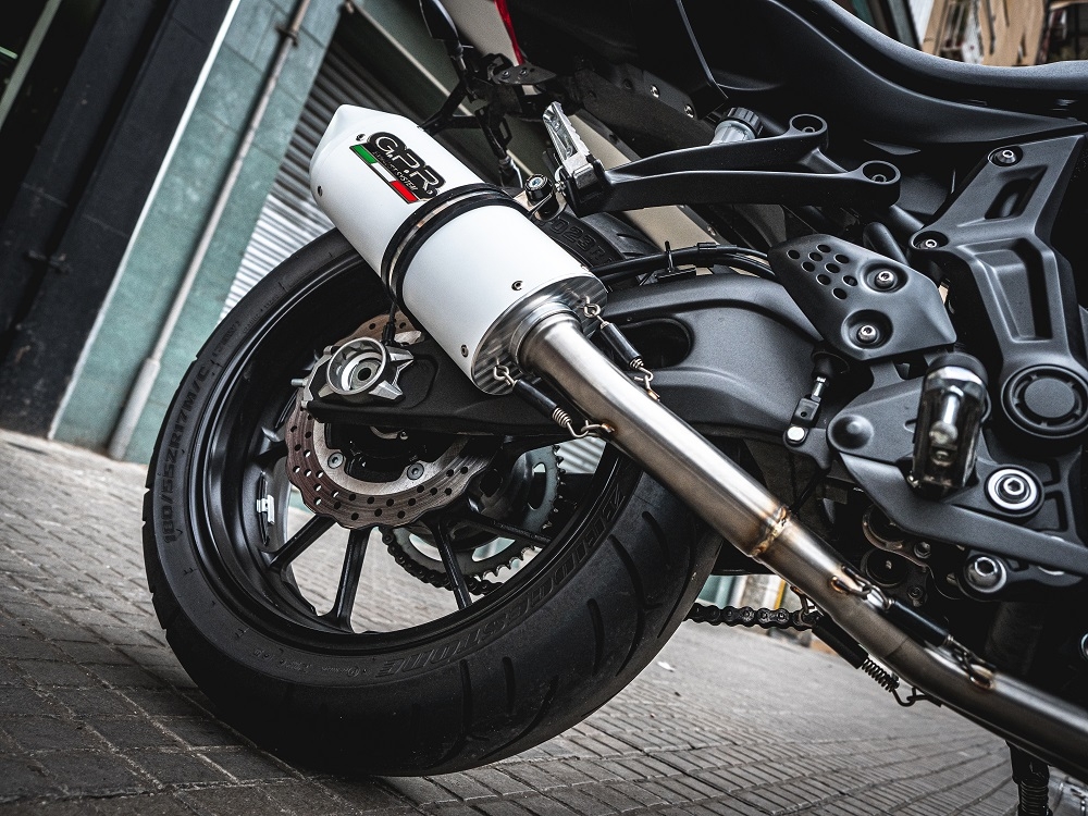 GPR exhaust compatible with  Yamaha Mt-07  2017-2020, Albus Evo4, Homologated legal full system exhaust, including removable db killer and catalyst 