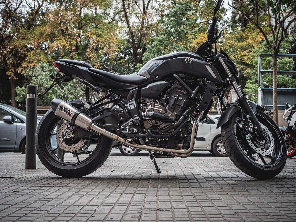 GPR escape compatível com  Yamaha Mt-07  2017-2020, New Grand Prix Evo Titanium, Escape racing linha completa, silencioso mais coletor com dbkiller, não homologado  