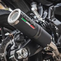GPR exhaust compatible with  Yamaha Mt-07  2017-2020, M3 Black Titanium, Homologated legal full system exhaust, including removable db killer and catalyst 