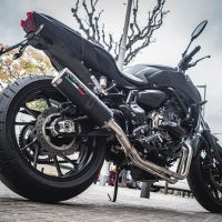 GPR exhaust compatible with  Yamaha Mt-07  2017-2020, M3 Black Titanium, Homologated legal full system exhaust, including removable db killer and catalyst 