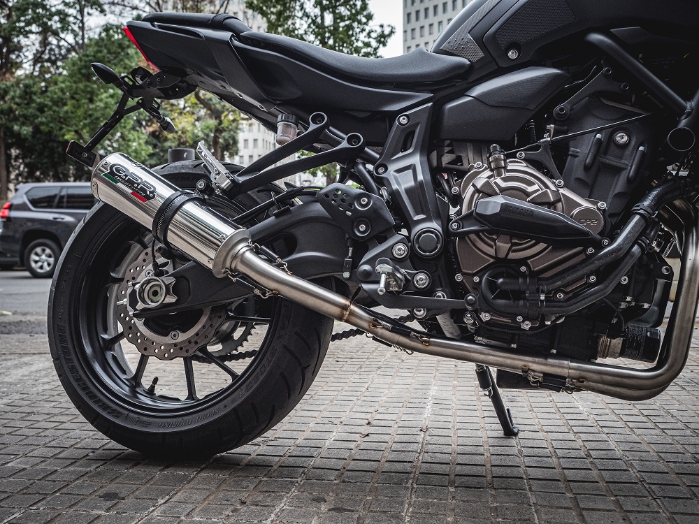 GPR exhaust compatible with  Yamaha Mt-07  2017-2020, M3 Inox , Racing full system exhaust, including removable db killer 