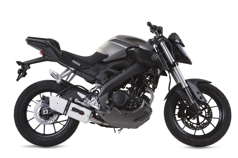 Scarico GPR compatibile con  Yamaha Mt 125 2017-2019, Albus Evo4, Scarico completo omologato,fornito con db killer estraibile,catalizzatore e collettore