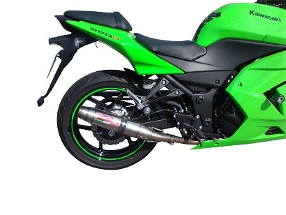 Scarico GPR compatibile con  Kawasaki Ninja 250 R  2007-2016, Deeptone Inox, Terminale di scarico racing, con raccordo, senza omologazione