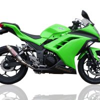 Scarico GPR compatibile con  Kawasaki Ninja 300 R  2012-2017, Deeptone Inox, Scarico completo omologato,fornito con db killer estraibile,catalizzatore e collettore