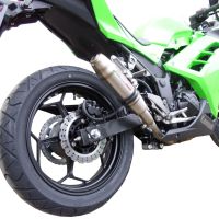 Scarico GPR compatibile con  Kawasaki Ninja 300 R  2012-2017, Deeptone Inox, Scarico completo omologato,fornito con db killer estraibile,catalizzatore e collettore