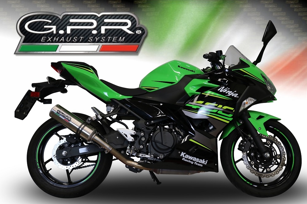 GPR exhaust compatible with  Kawasaki Ninja 400 2018-2022, M3 Inox , Racing full system exhaust  