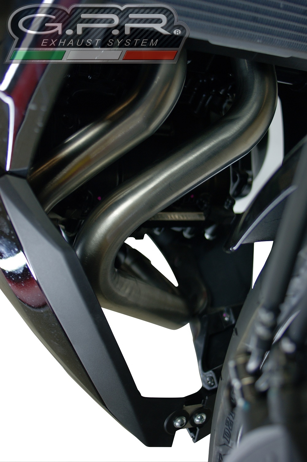 Scarico GPR compatibile con  Kawasaki Ninja 650 2021-2022, Satinox, Scarico completo omologato,fornito con db killer estraibile,catalizzatore e collettore