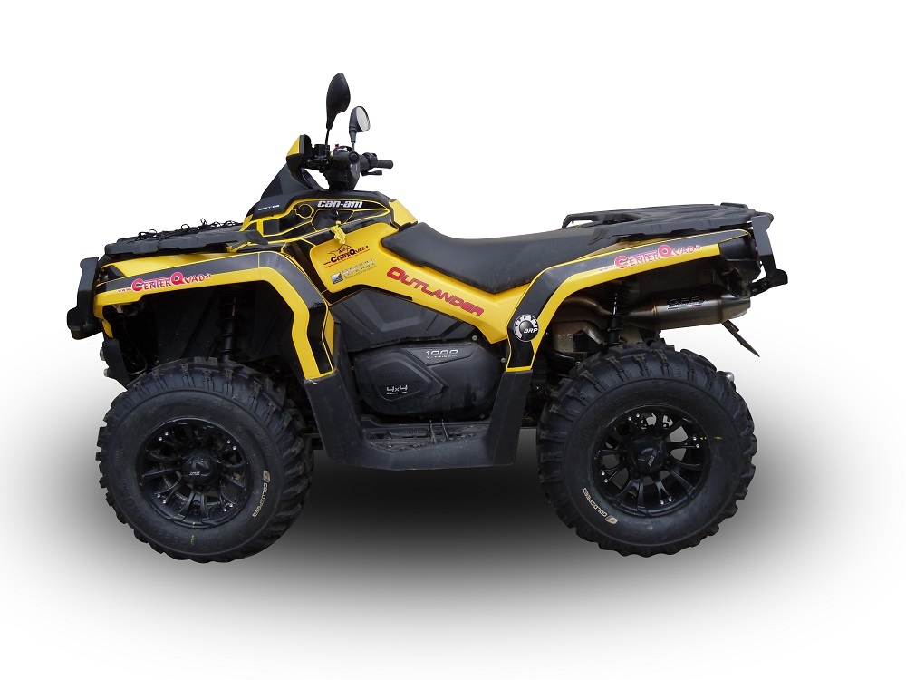 GPR exhaust compatible with  Can Am Outlander 500 Max 2013-2015, Deeptone Atv, Homologated legal slip-on exhaust including removable db killer and link pipe 