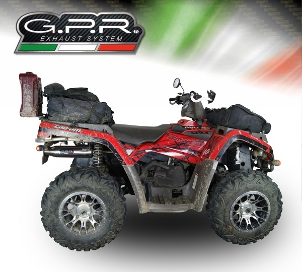 Scarico GPR compatibile con  Can Am Can Am 400 2005-2011, Deeptone Atv, Scarico completo omologato,fornito con db killer estraibile e collettore