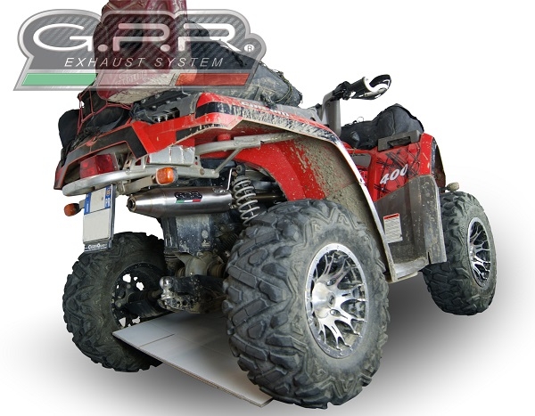 Scarico GPR compatibile con  Can Am Can Am 400 2005-2011, Deeptone Atv, Scarico completo omologato,fornito con db killer estraibile e collettore