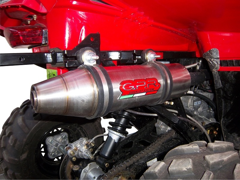 Scarico GPR compatibile con  Polaris Scrambler 500 2001-2012, Deeptone Atv, Scarico completo omologato,fornito con db killer estraibile e collettore