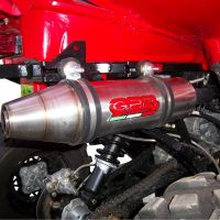 Scarico GPR compatibile con  Polaris Scrambler 500 2001-2012, Deeptone Atv, Scarico completo omologato,fornito con db killer estraibile e collettore