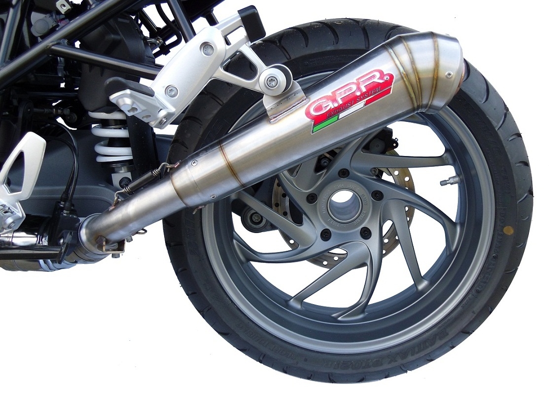 Scarico GPR compatibile con  Bmw R 1200 R 2011-2014, Powercone Evo, Scarico omologato, silenziatore con db killer estraibile e raccordo specifico