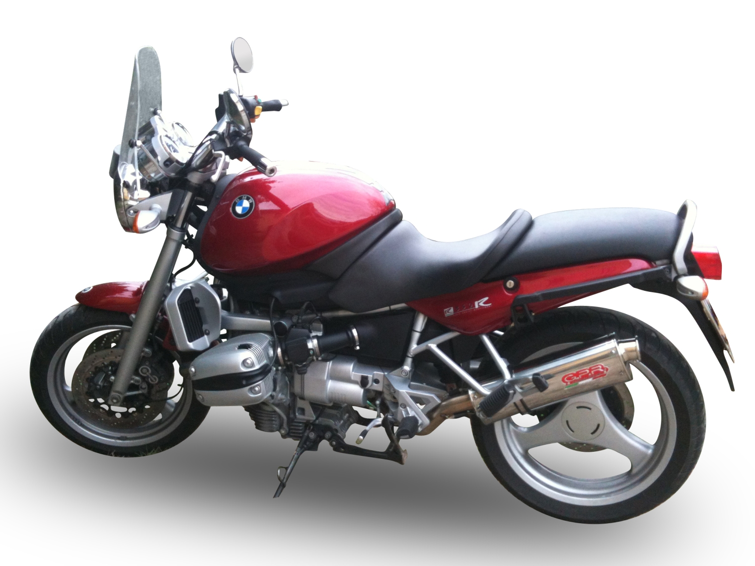 Scarico GPR compatibile con  Bmw R 850 R -GS 1994-2002, Trioval, Terminale di scarico omologato,fornito con db killer estraibile,catalizzatore e collettore
