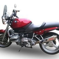 Scarico GPR compatibile con  Bmw R 850 R -GS 1994-2002, Trioval, Terminale di scarico omologato,fornito con db killer estraibile,catalizzatore e collettore