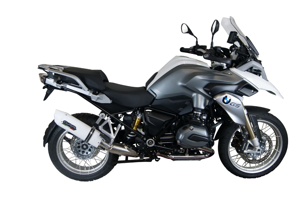 Scarico GPR compatibile con  Bmw R 1200 Gs 2017-2018, Albus Evo4, Scarico omologato, silenziatore con db killer estraibile e raccordo specifico