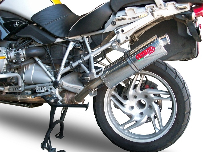 GPR exhaust compatible with  Bmw R 1200 Gs -Adventure 2004-2009, Trioval, Homologated legal slip-on exhaust including removable db killer and link pipe 