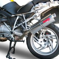 GPR exhaust compatible with  Bmw R 1200 Gs -Adventure 2004-2009, Trioval, Homologated legal slip-on exhaust including removable db killer and link pipe 