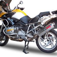 GPR exhaust compatible with  Bmw R 1200 Gs -Adventure 2004-2009, Trioval, Homologated legal slip-on exhaust including removable db killer and link pipe 