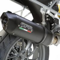 Scarico GPR compatibile con  Bmw R 1200 Gs -Adventure 2013-2016, Furore Nero, Scarico omologato, silenziatore con db killer estraibile e raccordo specifico