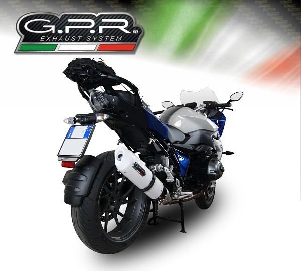 Scarico GPR compatibile con  Bmw R 1200 Rs Lc 2017-2019, Albus Evo4, Scarico omologato, silenziatore con db killer estraibile e raccordo specifico