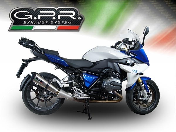 GPR escape compatible con  Bmw R 1200 Rs Lc 2015-2016, New Grand Prix Evo Titanium, Escape legal, homologado, silenciador con db killer desmontable y tubo de conexión específico 