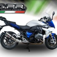 GPR escape compatible con  Bmw R 1200 Rs Lc 2015-2016, New Grand Prix Evo Titanium, Escape legal, homologado, silenciador con db killer desmontable y tubo de conexión específico 