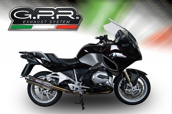 GPR exhaust compatible with  Bmw R 1200 Rt Lc  2014-2016, Trioval, Homologated legal slip-on exhaust including removable db killer and link pipe 