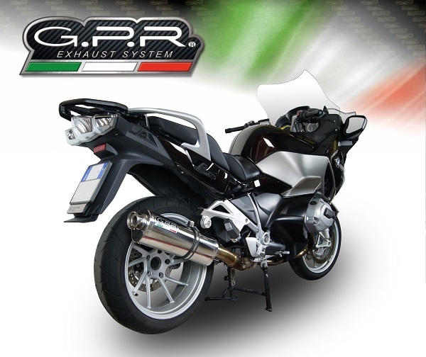 GPR exhaust compatible with  Bmw R 1200 Rt Lc  2014-2016, Trioval, Homologated legal slip-on exhaust including removable db killer and link pipe 
