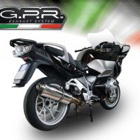 GPR exhaust compatible with  Bmw R 1200 Rt Lc  2014-2016, Trioval, Homologated legal slip-on exhaust including removable db killer and link pipe 