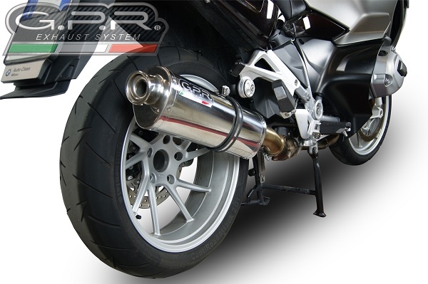 GPR exhaust compatible with  Bmw R 1200 Rt Lc  2014-2016, Trioval, Homologated legal slip-on exhaust including removable db killer and link pipe 