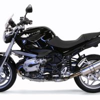 GPR exhaust compatible with  Bmw R 1200 R 2006-2010, Trioval, Homologated legal slip-on exhaust including removable db killer and link pipe 