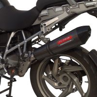 Scarico GPR compatibile con  Bmw R 1200 Gs -Adventure 2013-2013, Furore Nero, Scarico completo omologato,fornito con db killer estraibile e collettore