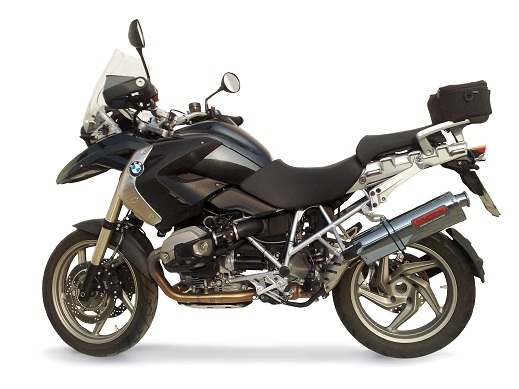 GPR exhaust compatible with  Bmw R 1200 Gs -Adventure 2010-2012, Trioval, Homologated legal slip-on exhaust including removable db killer and link pipe 