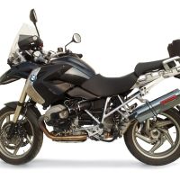 GPR exhaust compatible with  Bmw R 1200 Gs -Adventure 2010-2012, Trioval, Homologated legal slip-on exhaust including removable db killer and link pipe 
