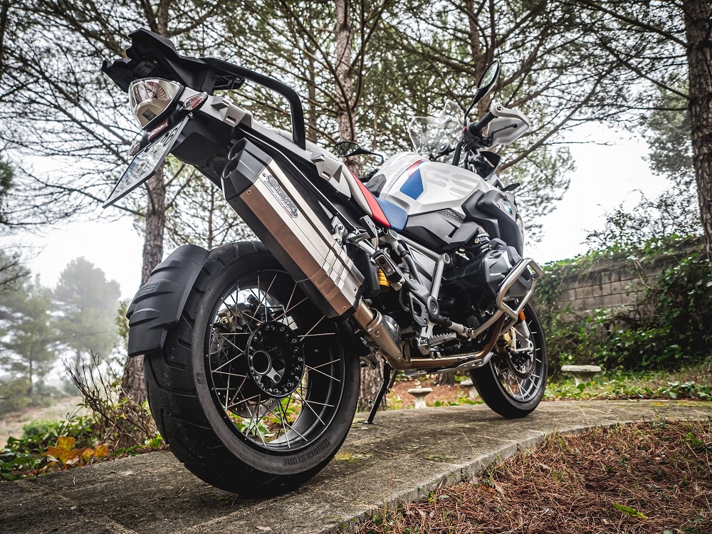 Scarico GPR compatibile con  Bmw R 1250 Gs -Adventure 2021-2024, Hyper Sonic Titanium, Scarico omologato, silenziatore con db killer estraibile e raccordo specifico