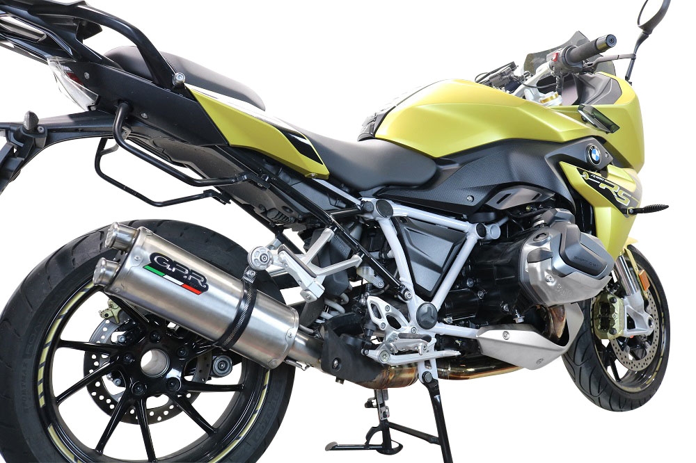 GPR exhaust compatible with  Bmw R 1250 R -Rs 2021-2024, Dual Inox, Homologated legal slip-on exhaust including removable db killer and link pipe 