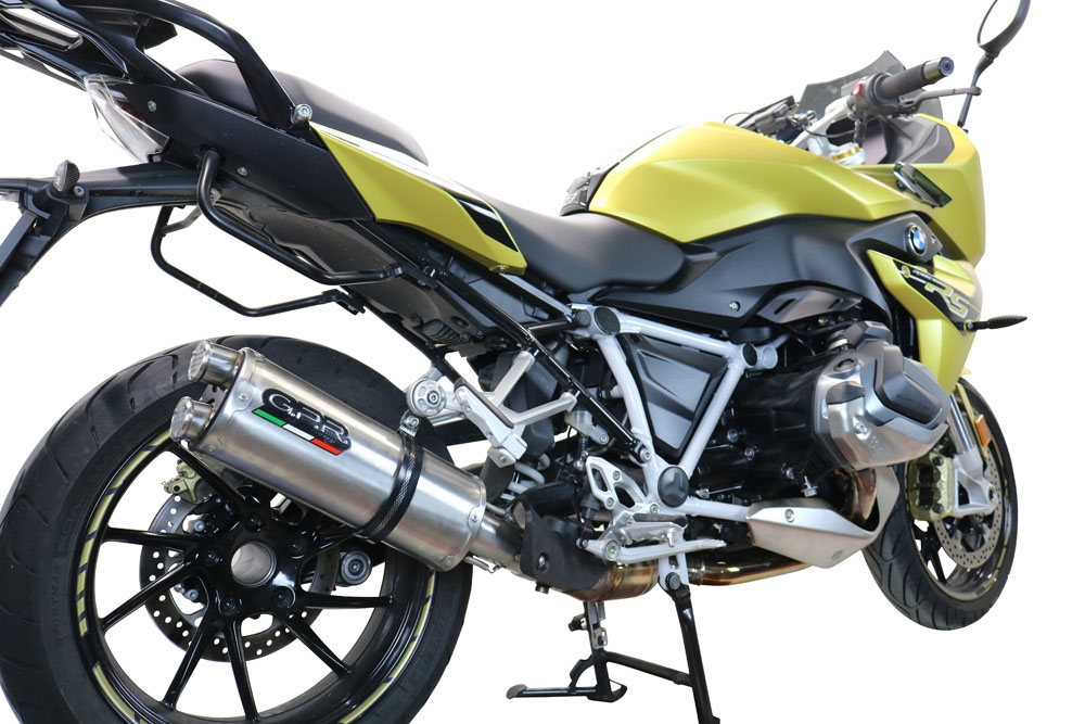 GPR exhaust compatible with  Bmw R 1250 R -Rs 2021-2024, Dual Inox, Homologated legal slip-on exhaust including removable db killer and link pipe 
