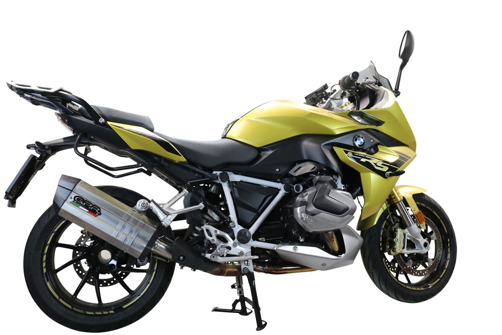 GPR exhaust compatible with  Bmw R 1250 R -Rs 2021-2024, Sonic Titanium, Homologated legal slip-on exhaust including removable db killer and link pipe 