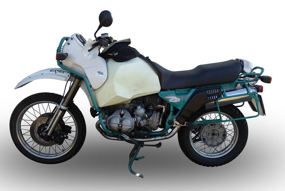 GPR exhaust compatible with  Bmw R 100 Gs 1987-1996, Trioval, Homologated legal slip-on exhaust including removable db killer and link pipe 