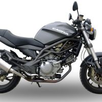 Scarico GPR compatibile con  Cagiva Raptor 650 2001-2005, Trioval, Coppia di terminali di scarico omologati, forniti con db killer removibili e raccordi specifici