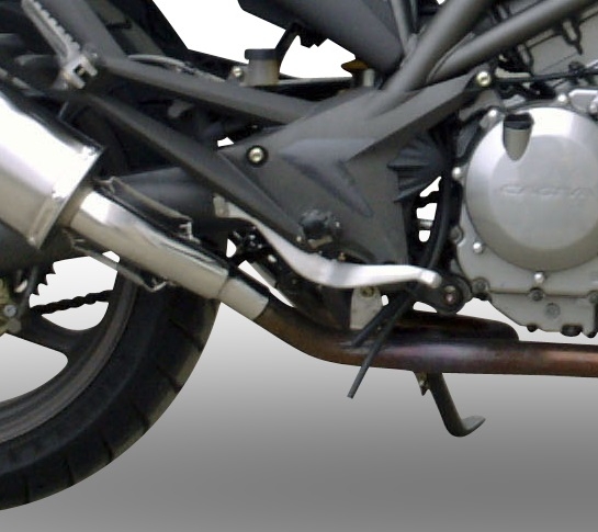 Scarico GPR compatibile con  Cagiva Raptor 650 2001-2005, Trioval, Coppia di terminali di scarico omologati, forniti con db killer removibili e raccordi specifici