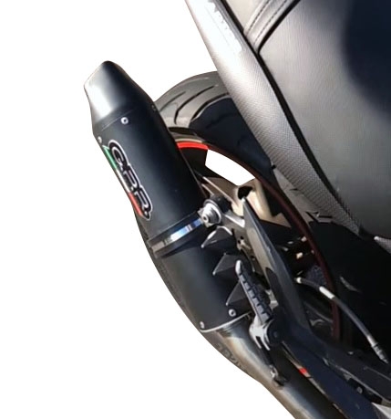 GPR exhaust compatible with  Cagiva X-Raptor 1000 2002-2002, Furore Nero, Dual Homologated legal slip-on exhaust including removable db killers and link pipes 