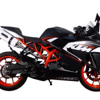Scarico GPR compatibile con  Ktm Rc 125 2014-2016, Albus Ceramic, Scarico omologato, silenziatore con db killer estraibile e raccordo specifico